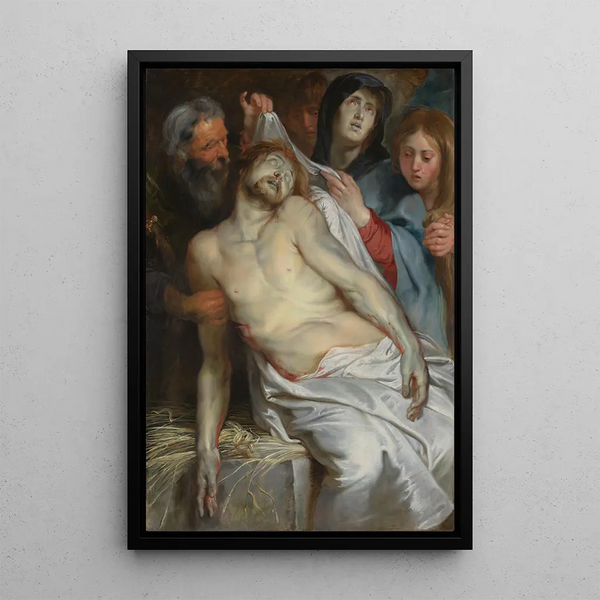 Cristo en la paja - Peter Paul Rubens — cuadro enmarcado en la pared