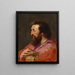 Cabeza de uno de los tres reyes, Melchor, el rey asirio - Pierre - Paul Rubens — cuadro enmarcado en la pared