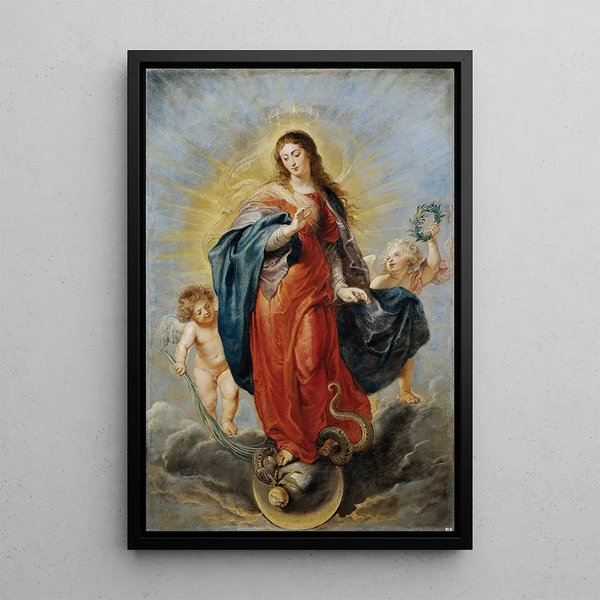 Inmaculada Concepción - Peter Paul Rubens — cuadro enmarcado en la pared
