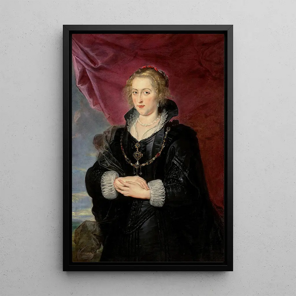 Retrato de una dama - Peter Paul Rubens — cuadro enmarcado en la pared