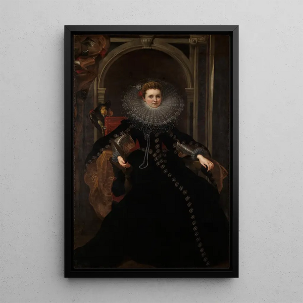 Retrato de Veronica Spinola Serra - Peter Paul Rubens — cuadro enmarcado en la pared