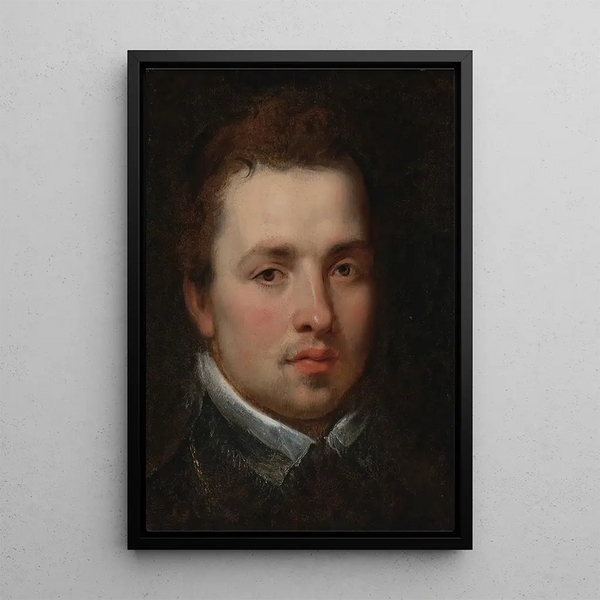 Retrato de un joven - Peter Paul Rubens — cuadro enmarcado en la pared