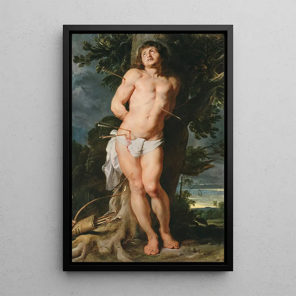 San Sebastián - Peter Paul Rubens — cuadro enmarcado en la pared