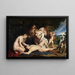 La Mort d'Adonis avec Vénus, Cupidon et les Trois Grâces - Peter Paul Rubens — framed artwork on a wall