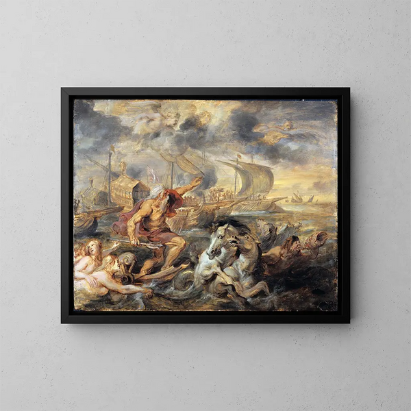 El viaje del cardenal infante Fernando de España de Barcelona a Génova en abril de 1633 - Peter Paul Rubens — cuadro enmarcado en la pared