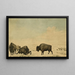 Caza de bisontes - Peter Rindisbacher — cuadro enmarcado en la pared