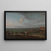 The Racecourse at Newmarket, Cambridgeshire, preparations for the King's Plate - Peter Tillemans — framed artwork on a wall