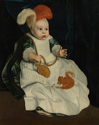 Peter van Lint - Portrait Of A Child With A Red Squirrel.webp