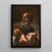 Siméon con el Niño Jesús - Petr Brandl — cuadro enmarcado en la pared