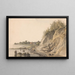 Rivage Rocheux con en el fondo algunas casas - Petrus Johannes Schotel — cuadro enmarcado en la pared