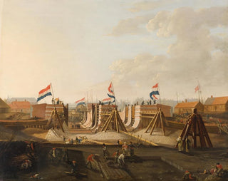 Petrus Kiers - The construction of the Oosterdokssluis seen from the north.webp
