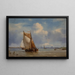 Ships by light breeze - Petrus Paulus Schiedges — framed artwork on a wall