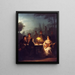 Une soirée d'été à la lampe et au clair de lune - Petrus van Schendel — framed artwork on a wall
