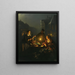 a vegetable seller at Groenmarkt in The Hague - Petrus van Schendel — framed artwork on a wall