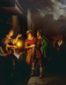 Un vendedor de pan de jengibre a la luz de las velas - Petrus van Schendel — vista de la obra