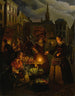 a Vegetable Market in Moonlight on the Grote Markt in The Hague - Petrus van Schendel — artwork view