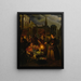 a Vegetable Market in Moonlight on the Grote Markt in The Hague - Petrus van Schendel — framed artwork on a wall