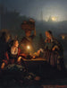 Comprar frutas y verduras en el mercado nocturno - Petrus van Schendel — vista de la obra