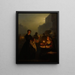 Fish Market at Saint-Jacques Church - Petrus van Schendel — framed artwork on a wall