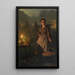 Mercado con vela - Petrus van Schendel — cuadro enmarcado en la pared