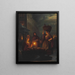 Marché au clair de lune - Petrus van Schendel — framed artwork on a wall