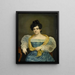 Retrato de Adriana Johanna van Wijck, esposa de Johannes Ploos van Amstel - Petrus van Schendel — cuadro enmarcado en la pared