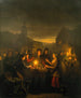 The Noordermarkt at night in Amsterdam - Petrus van Schendel — artwork view