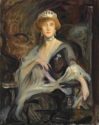 Philip Alexius de Lszl - Auguste Victoria Queen of Portugal in exile a study.webp