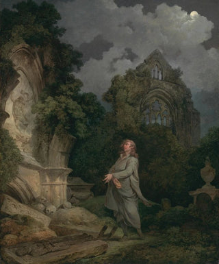 Philip James de Loutherbourg - A Philosopher in a Moonlit Churchyard.webp