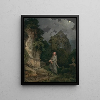 Philip James de Loutherbourg - A Philosopher in a Moonlit Churchyard.webp