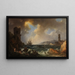 Tempestad en la entrada de un puerto mediterráneo - Philip James de Loutherbourg — cuadro enmarcado en la pared