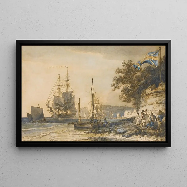 Philip James de Loutherbourg - Cowes Castle Isle Of Wight.webp