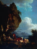 Paisaje animado de pastores - Philip James de Loutherbourg — vista de la obra