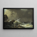 Naufragio - Philip James de Loutherbourg — cuadro enmarcado en la pared