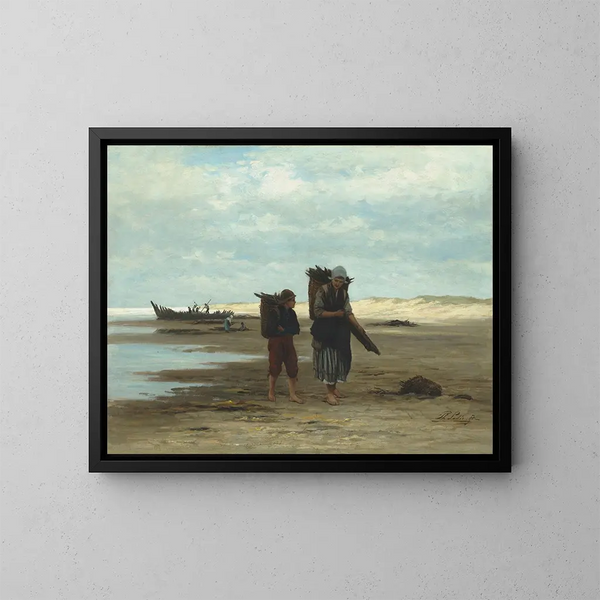 Recuperadores de playa - Philip Sade — cuadro enmarcado en la pared