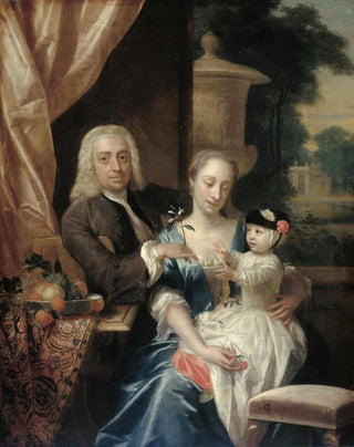 Philip van Dijk - Isaac Parker his Wife Justina Johanna Ramskrammer and their Son Willem Alexander 17401747.webp