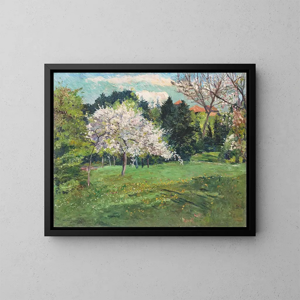 Árbol frutal en flor - Philipp Franck — cuadro enmarcado en la pared