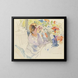Philipp Franck - Woman with a flower bouquet.webp