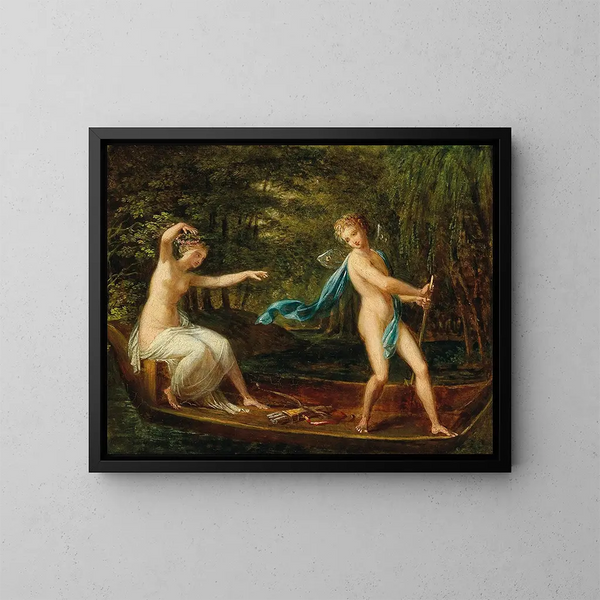Cupido y Psique - Philipp Friedrich von Hetsch — cuadro enmarcado en la pared
