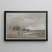 Paisaje de pradera con rebaño bebiendo - Philipp Röth — cuadro enmarcado en la pared