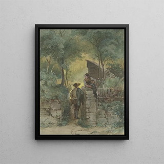 Philipp Rumpf - Conversation at the park gate.webp