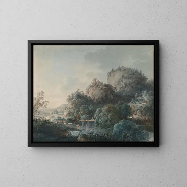Las ruinas del monasterio de Oybin en las montañas de Zittau - Philipp Veit — cuadro enmarcado en la pared
