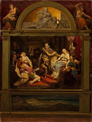 Philipp von Foltz - Composition Sketch Illustrating Johann Ludwig Uhlands Poem des Sngers Fluch.webp