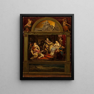 Philipp von Foltz - Composition Sketch Illustrating Johann Ludwig Uhlands Poem des Sngers Fluch.webp