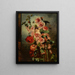 naturaleza muerta con rosas trémières y amapolas - Philippe Rousseau — cuadro enmarcado en la pared