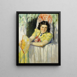 Philippe Swyncop - Spanish girl with a fan.webp