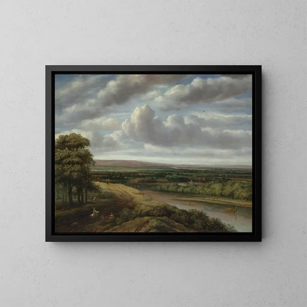 Un vasto paisaje boscoso - Philips Koninck — cuadro enmarcado en la pared