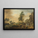 A stag hunt - Philips Wouwerman — framed artwork on a wall