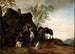 Parada de jinetes en una posada - Philips Wouwerman — vista de la obra