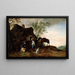 Parada de jinetes en una posada - Philips Wouwerman — cuadro enmarcado en la pared